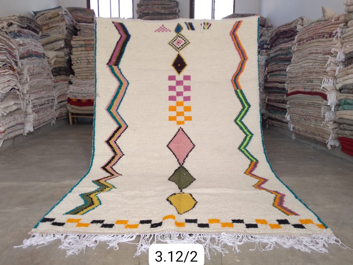 Berber Genuine Wool Rugs,Moroccan Custom Style Multicolored Diamond Azilal Rugs,Amazigh Moroccan Rug,Berber rugs, buy Symbols Rugs Tapis Berber,